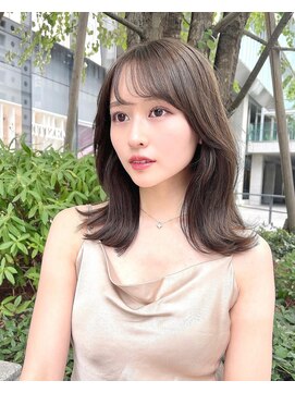 アフロートリノ(AFLOAT Leino) 2wayバング 韓国前髪 シースルー ミディアム くびれヘア　顔周り