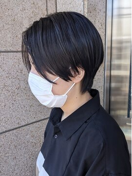 ゴーズゴー 吉祥寺(e)店(go s go) ショートウルフ/アッシュブラック/センターパート/前髪パーマ