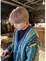 ノラ ヘアーサロン(NORA HAIR SALON)&nbsp;【大久保】メンズホワイトベージュ/ブリーチ/マッシュウルフ