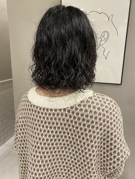 フェンヘアーアイス 中目黒(Fen.hair ici) モテ髪ダークアッシュこなれミディデジタルパーマ大人美人
