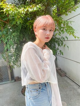 アンバー 池袋(amber) 切りっぱなしボブ/美髪/ピンクブラウン[池袋駅]