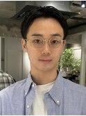メンズカットツーブロックシャドーパーマヘッドスパボブショート
