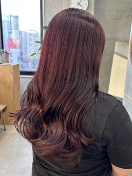 テトヘアー(teto hair) ブリーチなし暖色レッドカラー