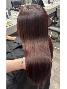 アイユー(ii+U) 顔まわりレイヤー　ピンクレッド　暖色カラー