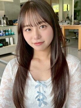 ミンクス 原宿店(MINX) 【MINX】顔まわり似合わせカット＋暗めカラーロング_表参道