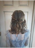 ハーフアップアレンジ ヘアアレンジ