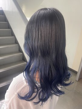 オーストヘアー ミコ(Aust hair Mico) グレー×ブルーインナーカラー