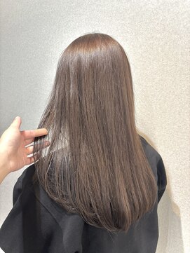 ブリーチなしダブルカラーで黒髪からミルクティベージュ