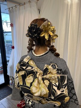 美容室 舞 着付け、アップ