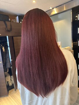 ヘアメイク フォックス 錦店(hair make FOX) 透明感/艶髪/ロング/ストレート/ローズブラウン