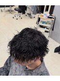 波巻きパーマ