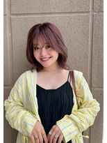 リコヘアー(LiCO HAIR)&nbsp;那覇/イメチェン/ピンクベージュ/アンブレラカラー/前髪