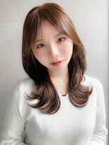 リヤン 表参道(lyann) 外ハネボブセミディ美髪シースルーバングアンブレラカラー