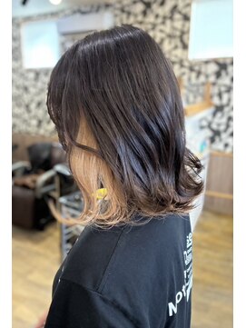 桃の木 ヘアー(桃の木 hair) インナーカラー×ロイヤルミルクティー