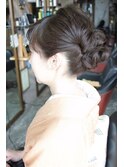 【入学式向け】　夜会巻き崩しヘアアレンジ