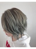 透明感ハイライト&シルバーグレー