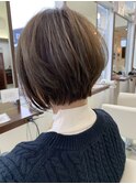 マグネットカラー/アッシュオリーブ/ボブショート30代/40代/50代