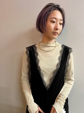 タロ(TALO) 【TALO】ショートボブ×ラベンダーグレー