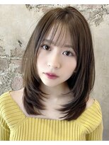 アフロート ルヴア(AFLOAT RUVUA)&nbsp;ふわっとひし形レイヤーカット×小顔サイドバング×透明感カラー