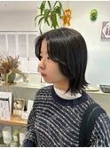 顔まわりレイヤー×外はねボブ