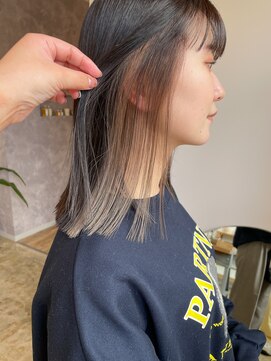 ヌイ(nui) [佐賀/インナーカラー/切りっぱなしボブ/ベージュカラー]