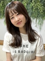 ビューブルー 亀戸錦糸町(VIEW BLUE)&nbsp;美髪カールピンクブラウンエアリーロングセミディ似合わせ前髪