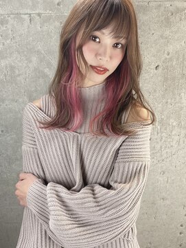 ルノン フィージュ(LUNON fieju) インナーカラー×ピンク/ダブルカラー/インナーカラー/