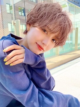 ロシェ 横浜店(loche) ウェットヘア オリーブベージュ×レイヤーショート×横浜