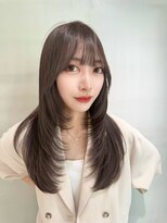 ロンドウル 熊本(Lond ulu) レイヤーカット/韓国/グレーベージュ/髪質改善/レイヤーロング