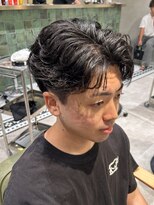 ゼスト リル 新宿(ZEST lill)&nbsp;フェザーパーマ　フェザーショート　メンズパーマ　新宿