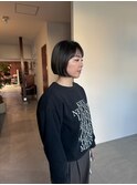 癖とりストレートでコンパクトなミニボブスタイル◎