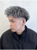 ツイストパーマ/ホワイトフルメッシュ/フェード