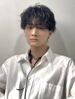 オーシャントーキョー 原宿(OCEAN TOKYO)&nbsp;波巻きパーマシャドウパーマツーブロック黒髪