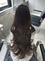 ラック(LUCK)&nbsp;ショコラブラウン/船橋/くすみベージュ/細めハイライト