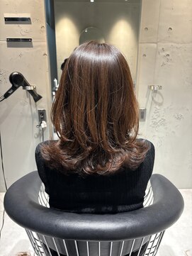 ワンカールパーマ×まろやかベージュカラー