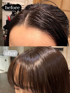 ザザ ZA/ZA 神楽坂 クロスパーマ　髪質改善　前髪カット