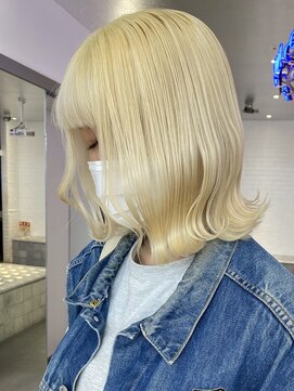 DATE梅田 ダブルカラー/ブリーチなしダブルカラー/ハイトーン【4月上旬OPEN(予定)】 ダブルカラー/ケアブリーチ/ミルクティーベージュ/レイヤー/梅田