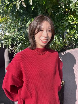 トップヘアー 玉島店(TOP HAIR) 《TOPHAIR 玉島店/ ベリー》くびれボブ×シナモンブラウンカラー