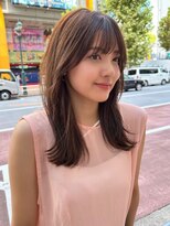ジーナ 浦和(Zina)&nbsp;髪質改善＊くびれヘアアプリコットオレンジ＊美髪【Zina浦和】