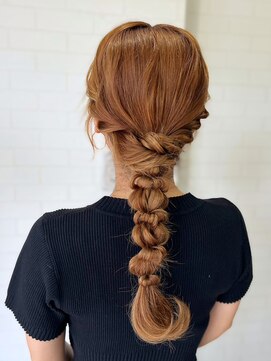 タグマル 学割U24 学生ペア割選べるヘアセット 編みおろし