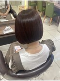 艶感ボルドーカラーボブ