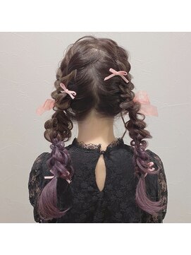 ヘアセット アリエス 新宿駅前店(aries) あみこみおさげ