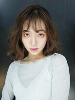 アイティー バイ アルバム 中野店(IT by ALBUM) ふわボブ_オリーブカラーハイライトカラー_47323