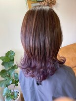 エルフゥ(Elle fou)&nbsp;裾カラー　パープル