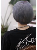 グレー【山口市美容室】【山口市ハイトーンカラー】