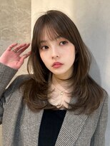 ワイドバングイメチェン美髪外ハネボブ+レイヤーカット韓国/銀座