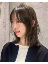 シックス(SIX) NAO ベージュ/レイヤーボブ/オリーブ/前髪カット/表参道/渋谷