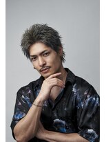 オーシャントーキョー 仙台(OCEAN TOKYO)&nbsp;スパイキーショート短髪シルバーグレーウルフピンパーマ