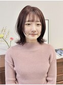 ブリーチなしカラー暖色カラーピンクくびれヘア夏カラー秋カラー