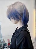 ハイトーンカラーペールピンクシルバーホワイトブロンドレイヤー